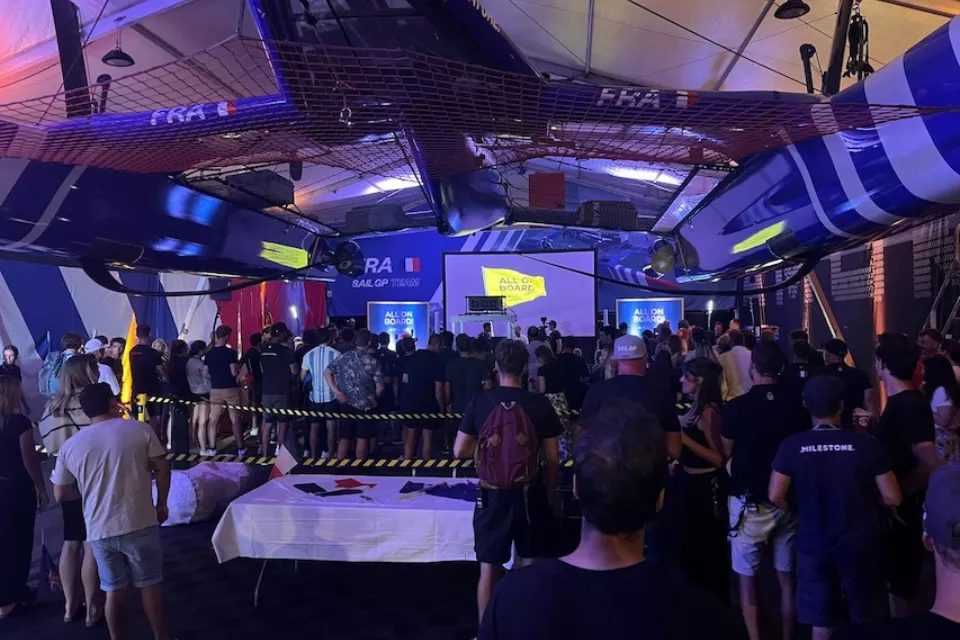 Diffusion du match à Saint Tropez