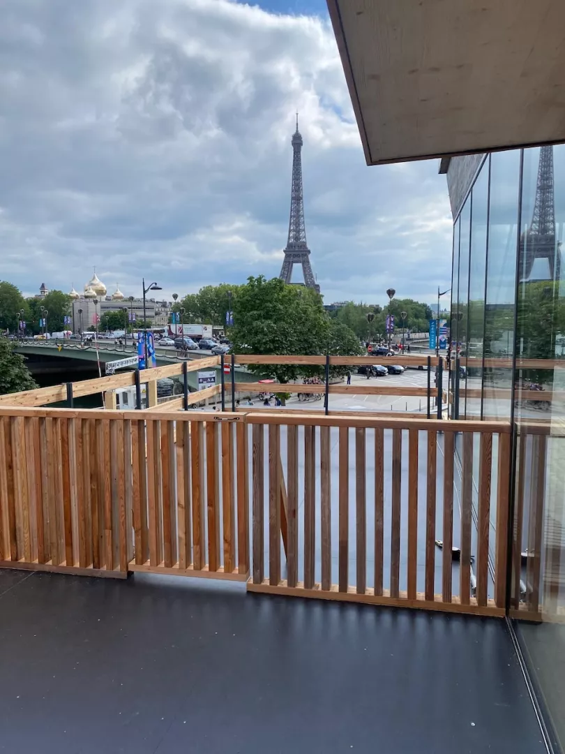 View of the Eiffel Tower from the German TV studios